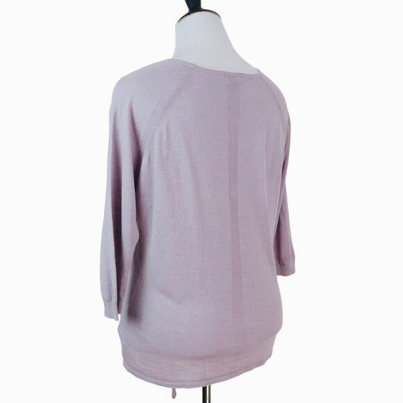 Boden US 10 Silk Linen Fine Knit Sweater Tie Front Lavender Purple - Picture 4 of 9